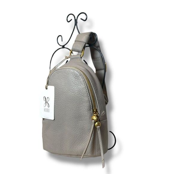 Hobo Fern Sling Bag Taupe Pebbled Leather Crossbody Convertible Backpack  $198 main image 15